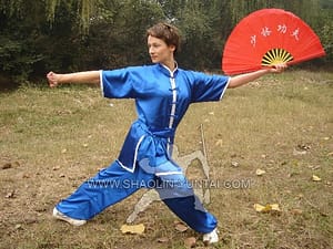 Chantal doing great while doing the Wushu Fan form.
