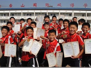 Chinese students after a incredible competition. Having success in life makes us grow and be more self-confident.
