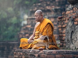 Buddhist Monk meditating