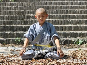 Young Shaolin Monk, meditating