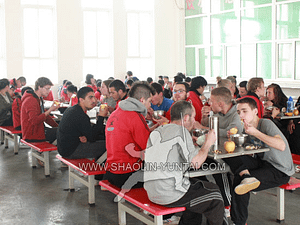 All students eat together at our restaurant